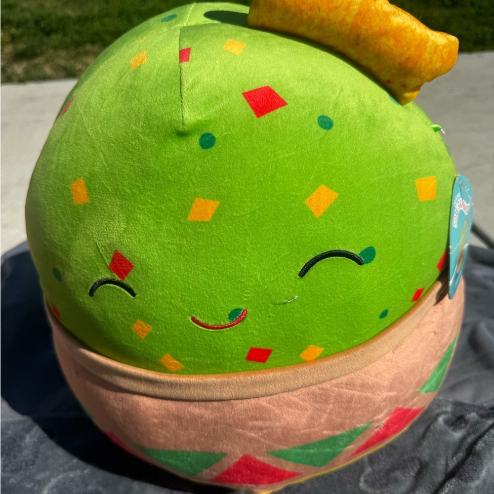 Squishmallows Green Tan Plush Spherical Stuffed Animal